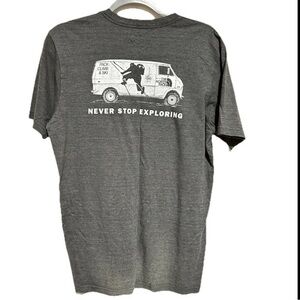 The North Face Men's Gray Graphic T-Shirt “Never Stop Exploring” Van Large